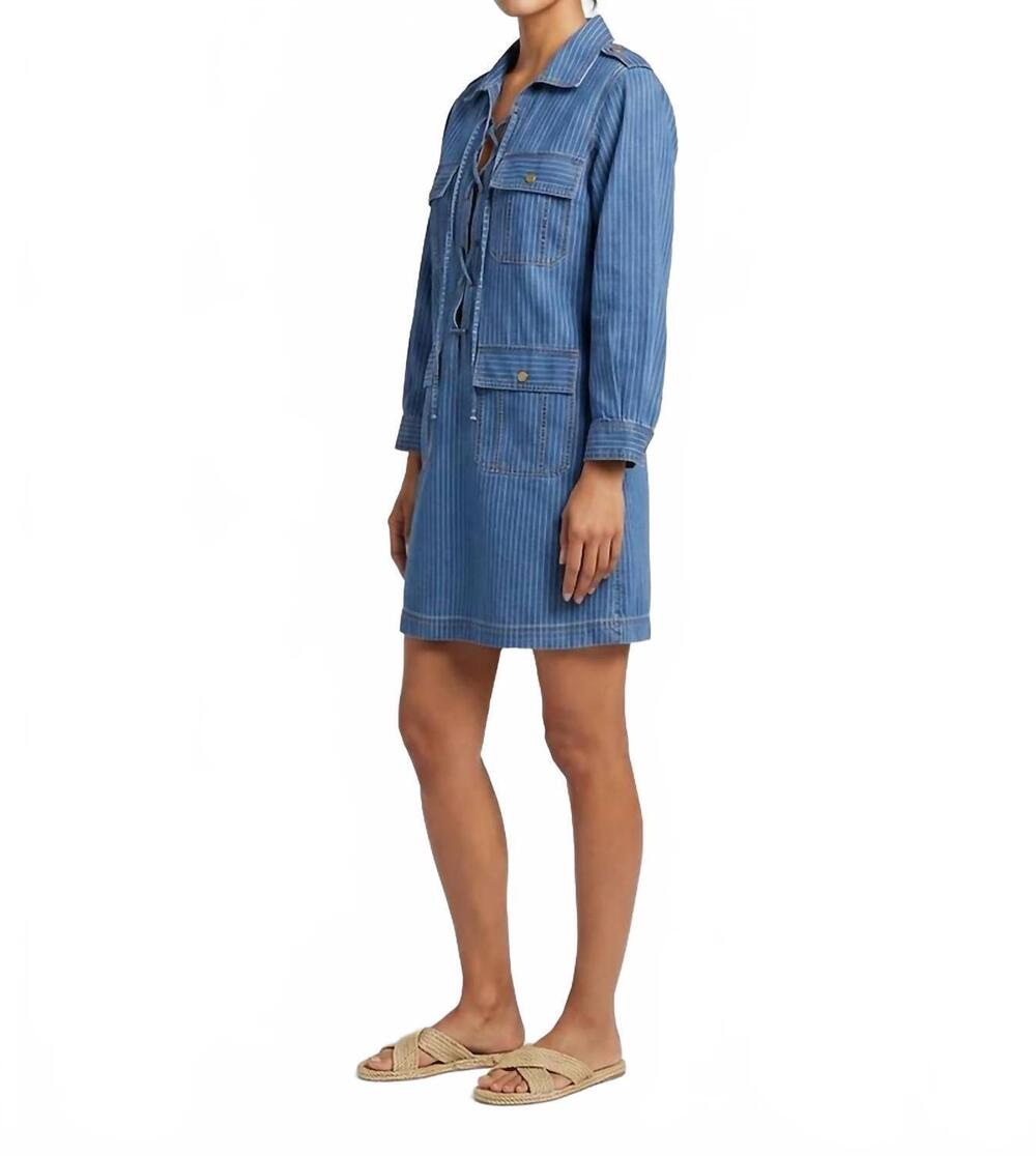 NEW MAISON HOTEL thalassa denim dress in pacific blue